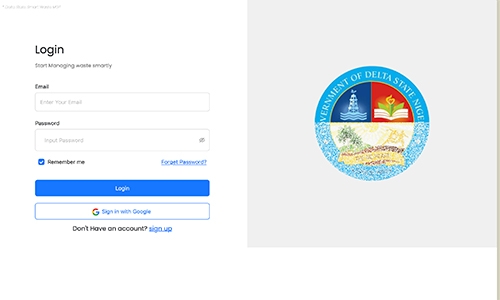 Smart Waste application interface