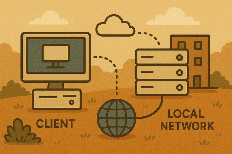 Web Development: How Client and Server Communicate on Local Network and the Internet